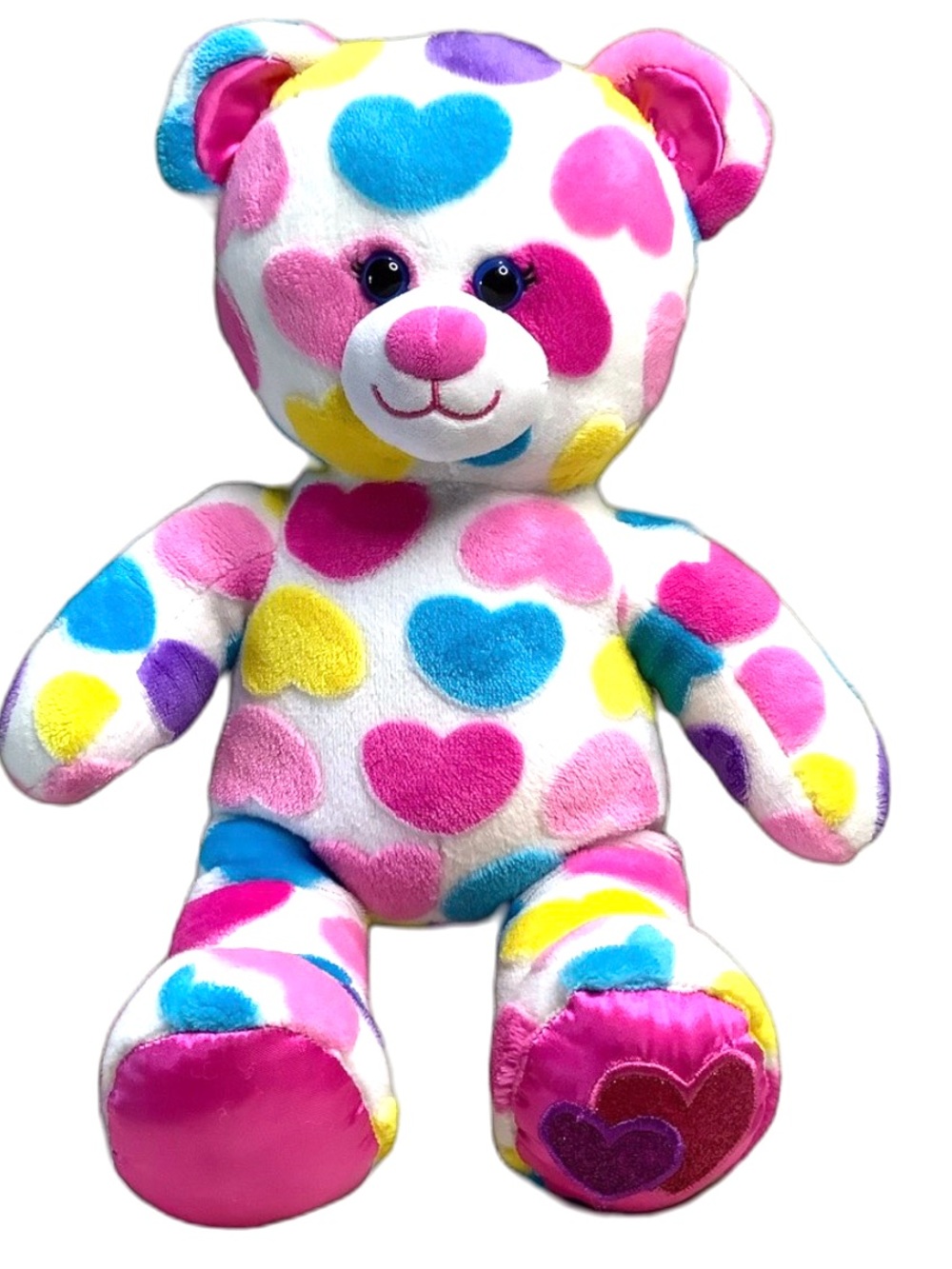 Build A Bear Big Heart Bear Rainbow Colour 16in Plush Stuffed Animal 🩷